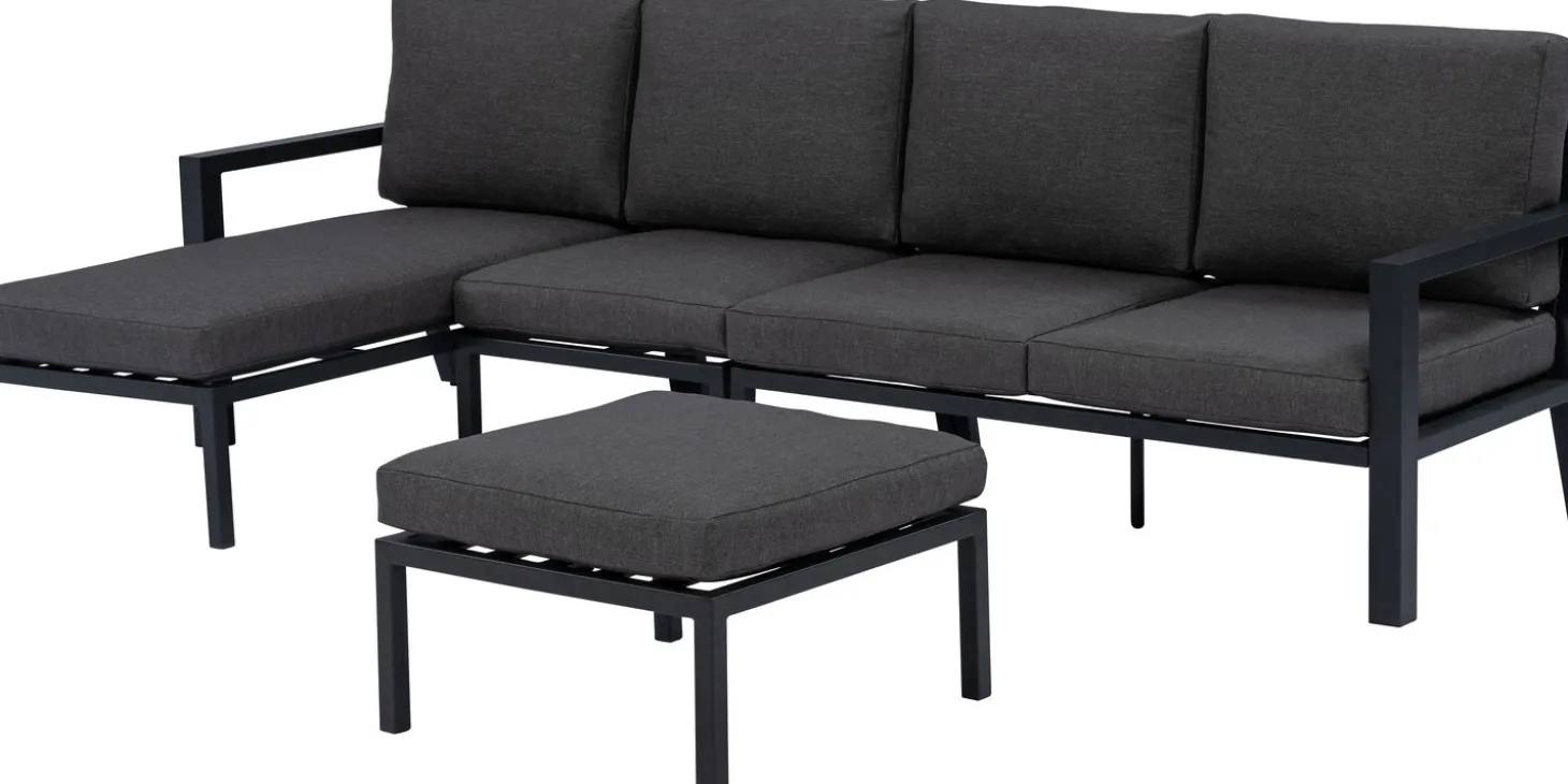 Intratuin loungebank middenstuk Milo zwart
