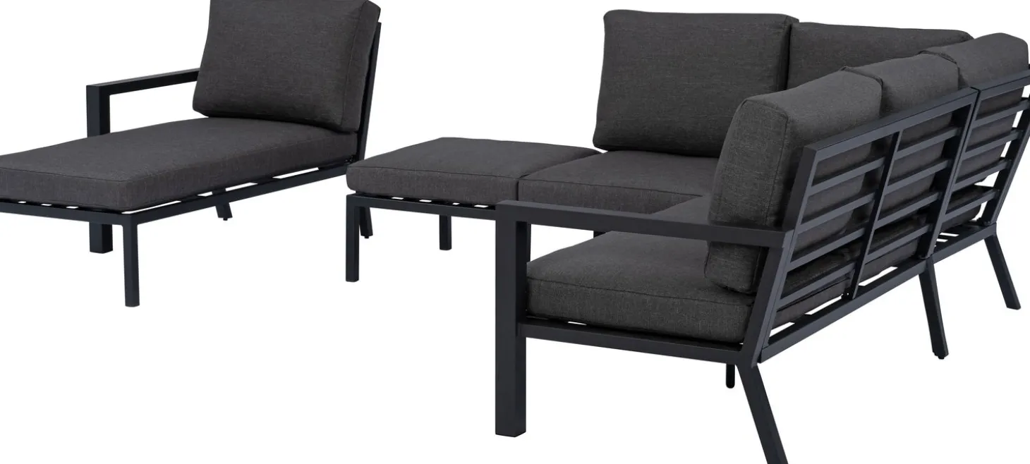 Intratuin loungebank middenstuk Milo zwart