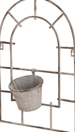 Intratuin muur bloempotten rek Chaikel grijs 36 x 15 x 50 cm