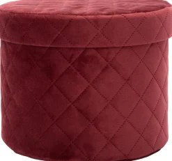 Intratuin opbergdoos Yun rood D 18 H 14 cm