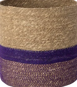 Intratuin opbergmand Fyt naturel / paars D 26 H 26 cm