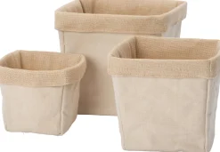 Intratuin opbergmand Linda beige 19 x 19 x 20 cm