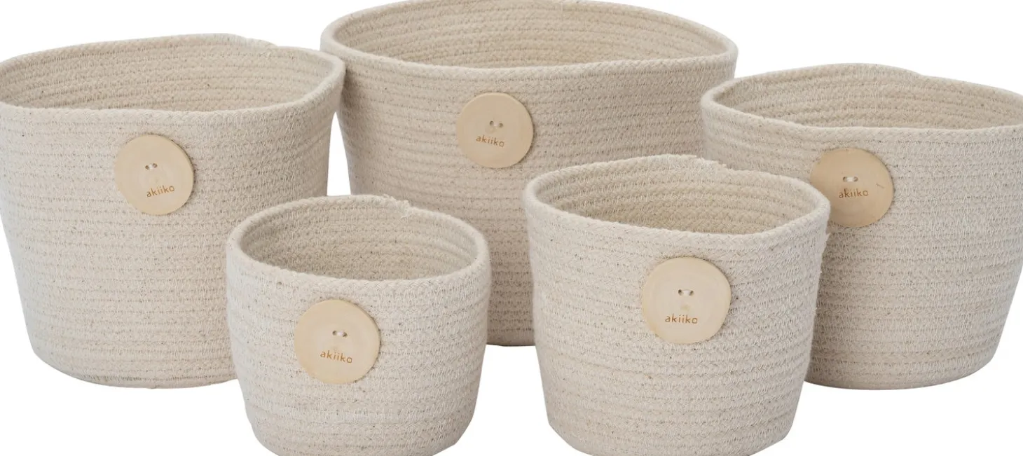 Intratuin opbergmand Roppy beige D 10 H 9 cm