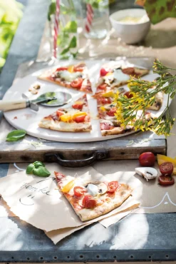 Intratuin pizzasteen met pizzasnijder D 33 H 1,1 cm