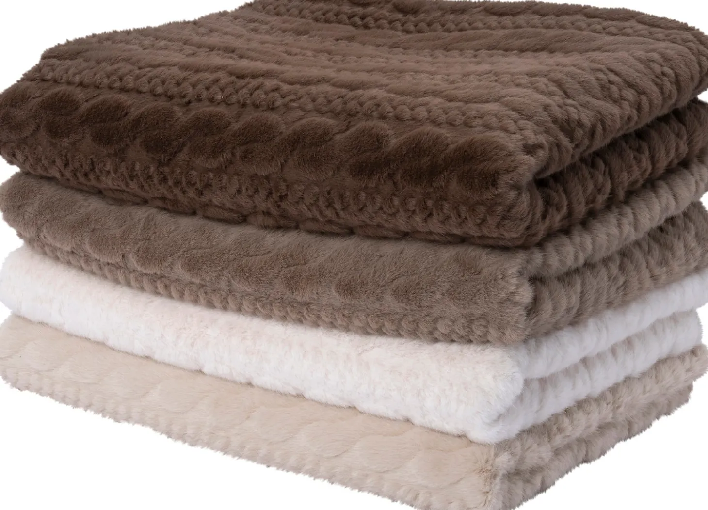 Intratuin plaid Alida wit 160 x 140 cm