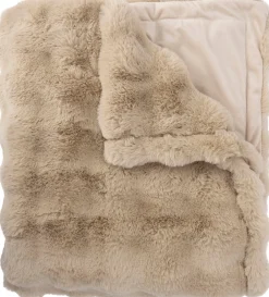 Intratuin plaid Romy beige 160 x 140 cm