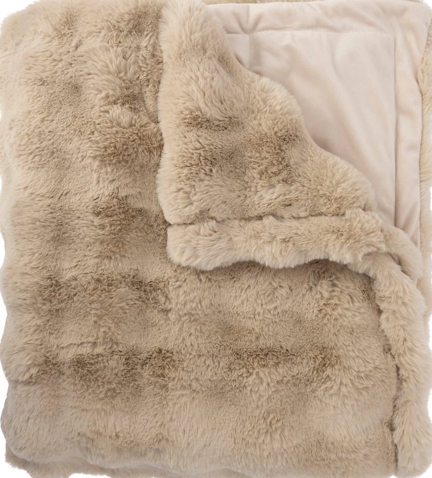 Intratuin plaid Romy beige 160 x 140 cm