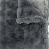 Intratuin plaid Romy donkergrijs 160 x 140 cm