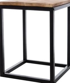 Intratuin plantentafel Flynn zwart / naturel 30 x 30 x 40 cm
