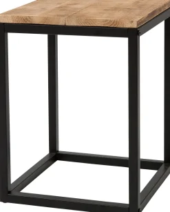 Intratuin plantentafel Flynn zwart / naturel 25 x 25 x 31 cm