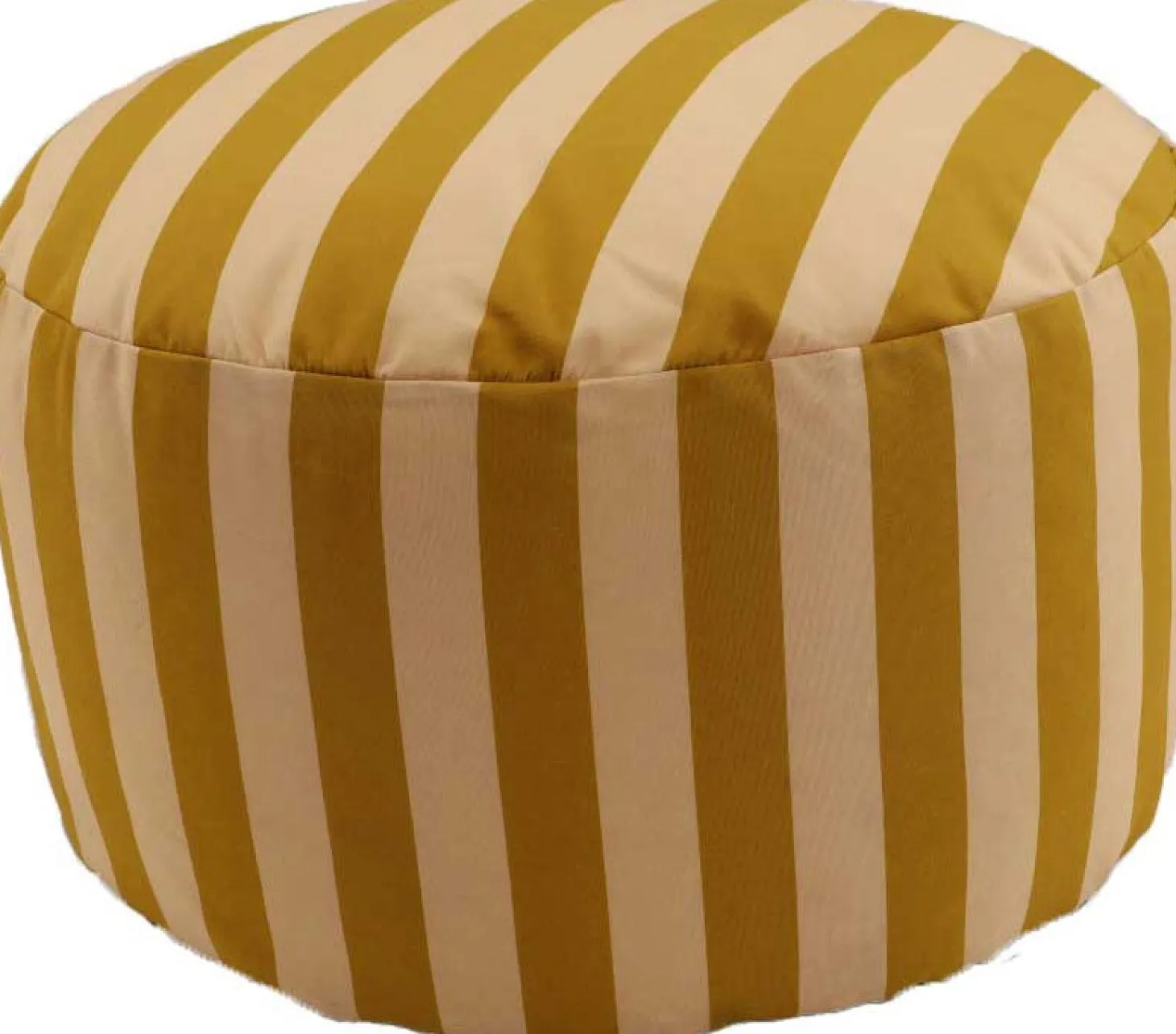Intratuin poef Stripes oranje D 60 H 30 cm