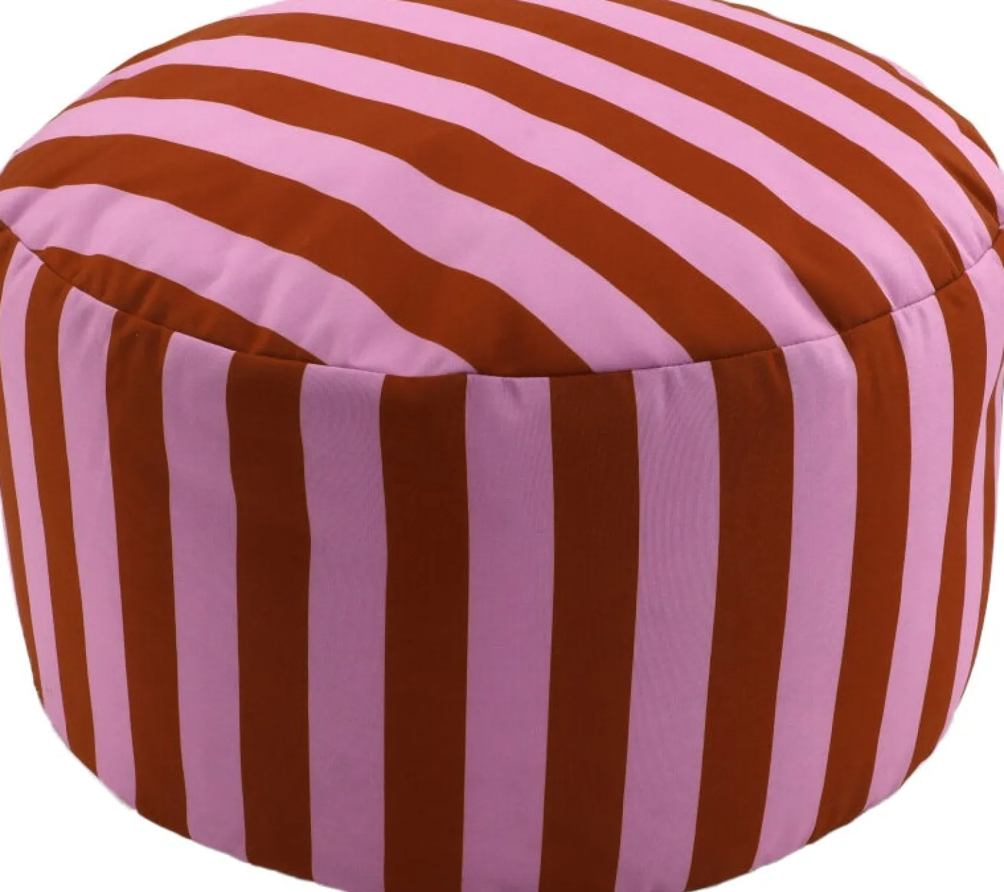 Intratuin poef Stripes roze / paars D 60 H 30 cm