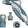 Intratuin premium spuitpistool startset 4-delig grijs/blauw