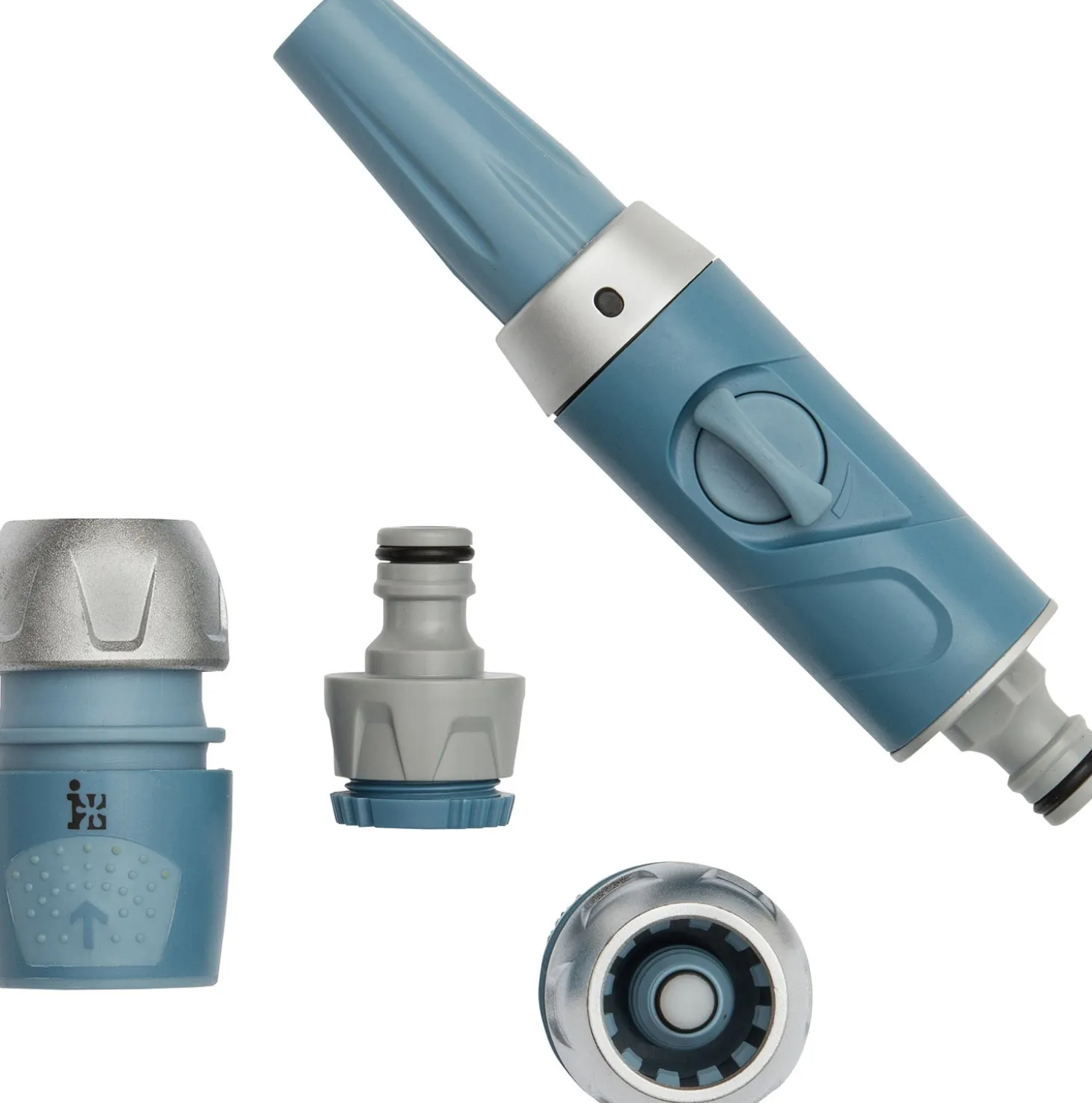 Intratuin premium waterstartset 4-delig grijs/blauw