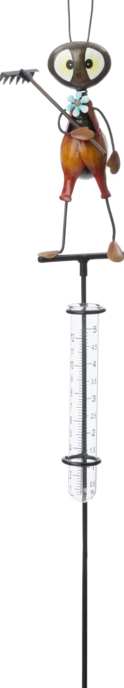 Intratuin regenmeter op stok mier met hark 11 x 10 x 74 cm