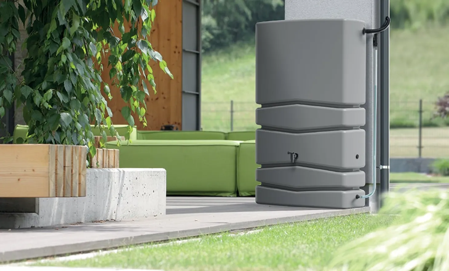 Intratuin regenton Aqua Tower antraciet 350 L