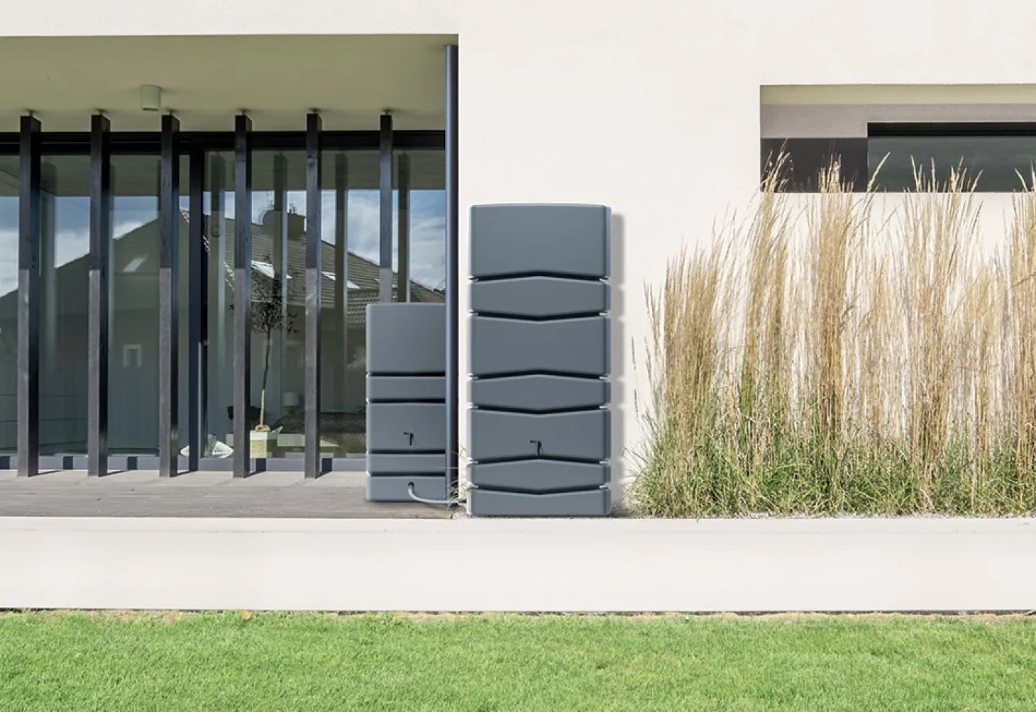 Intratuin regenton Aqua Tower antraciet 450 L