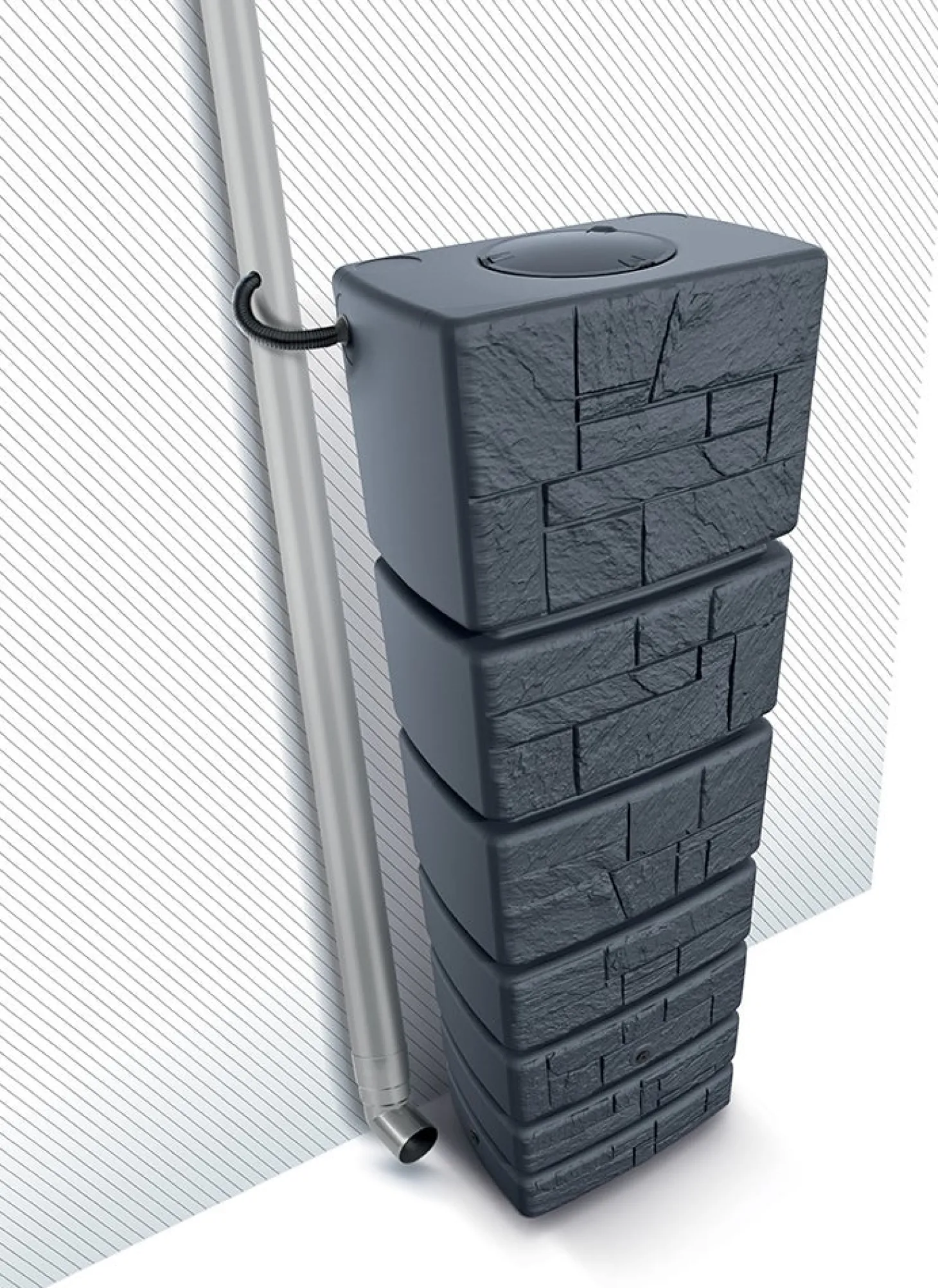 Intratuin regenton Tower Stone antraciet 350 L