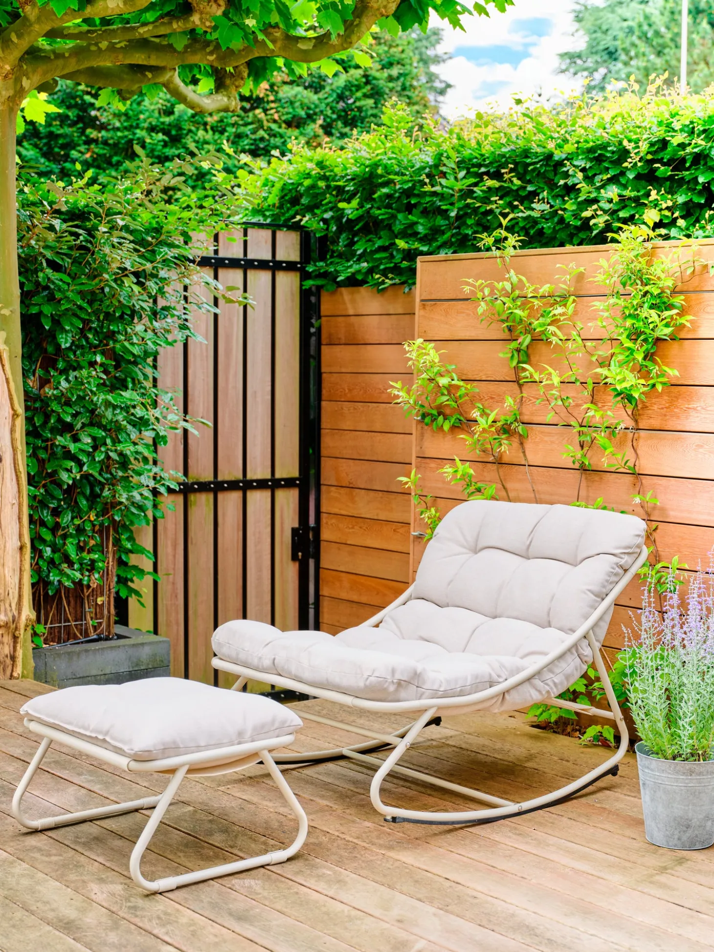 intratuin schommelstoel Eline beige
