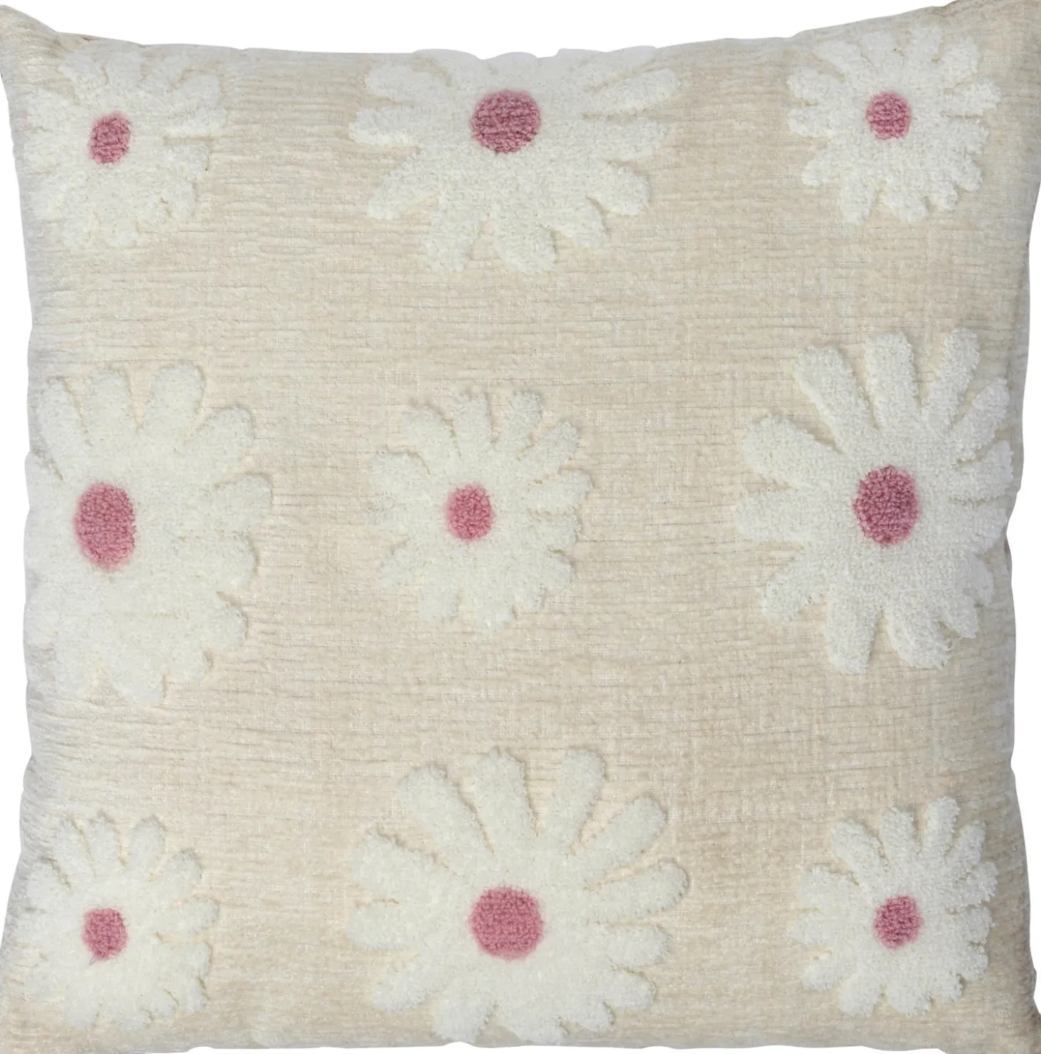 Intratuin sierkussen Bodi crème / roze 43 x 43 cm