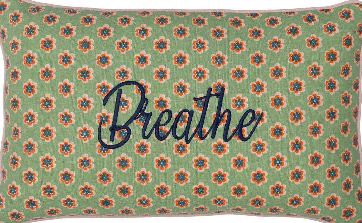Intratuin sierkussen Fleur Breathe groen 30 x 50 cm