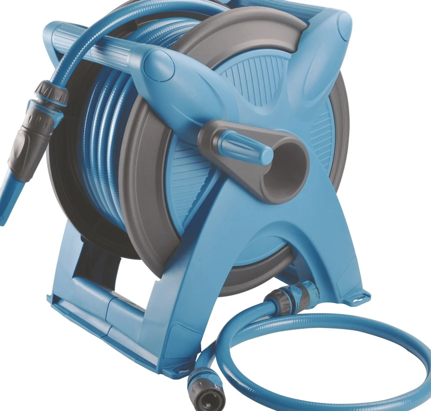 Intratuin slanghouder blauw met slang 20 m
