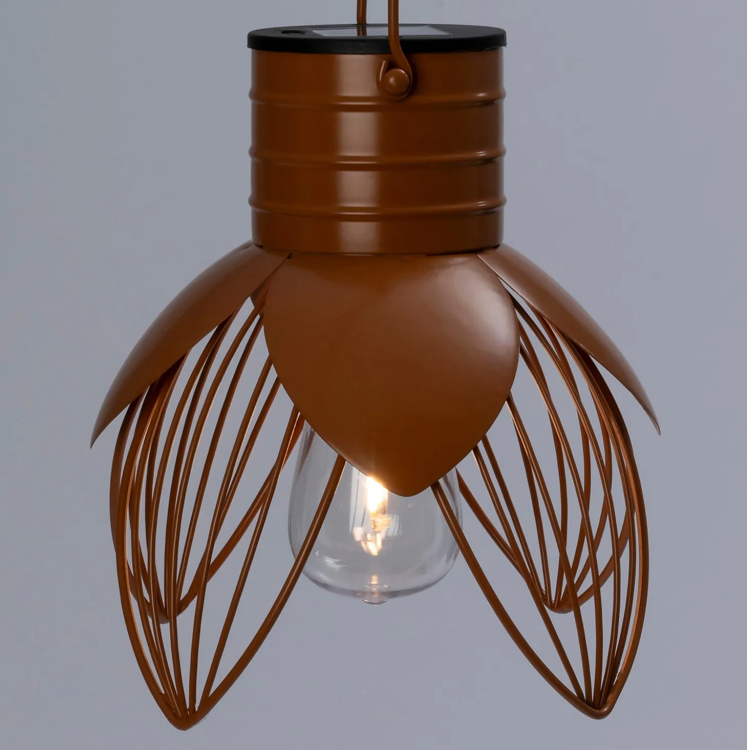 Intratuin solar hanglamp Cuzco bruin D 21 H 23 cm