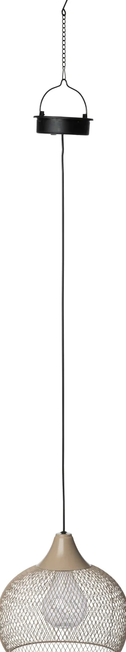 Intratuin solar hanglamp Jun beige D 18 H 18 cm