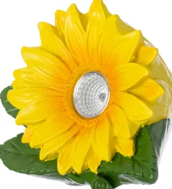 Intratuin solar tuinbeeld bloem geel 11 x 9 x 9,5 cm