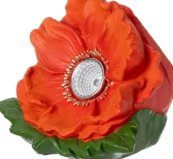 Intratuin solar tuinbeeld bloem rood 11 x 9 x 9,5 cm