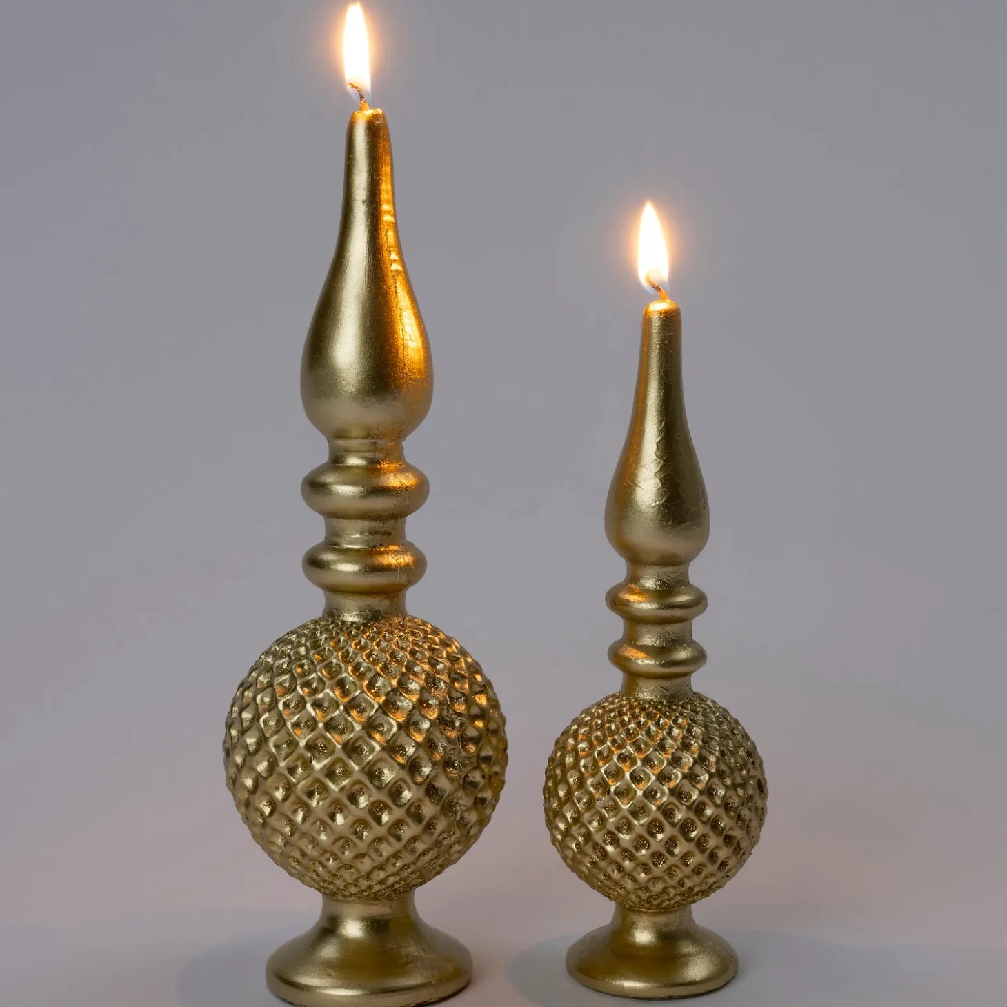 Intratuin stompkaars minaret goud 16 uur D 8 H 25 cm