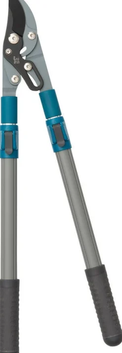 Intratuin takkenschaar verstelbaar blauw/grijs
