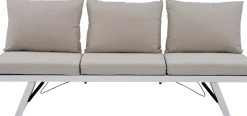 Intratuin tuinbank Julia wit / taupe 198 x 76 x 81 cm