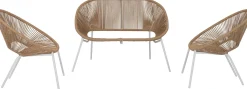 Intratuin tuinbank Tess naturel 117 x 67,2 x 81,5 cm