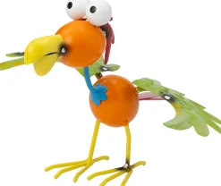 Intratuin tuinbeeld Steelbirds vogel oranje 24 x 25 x 19 cm