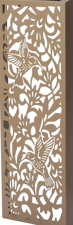 Intratuin tuin wanddecoratie Flora vogel beige 18 x 5 x 60 cm