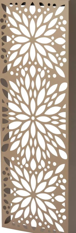 Intratuin tuin wanddecoratie Flora bloem beige 18 x 5 x 60 cm
