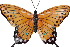 Intratuin tuin wanddecoratie Lampu vlinder oranje 27 x 40 cm