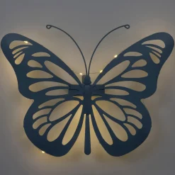 Intratuin tuin wanddecoratie vlinder blauw 34 x 4 x 26 cm