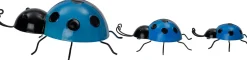 Intratuin tuin wanddecoratie Lady lieverheersbeestje blauw 18,5 x 8 x 23 cm