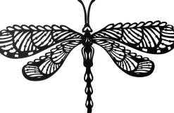 Intratuin tuin wanddecoratie Cato libelle zwart 46 x 1 x 30 cm