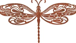 Intratuin tuin wanddecoratie Cato libelle roest 46 x 1 x 26 cm