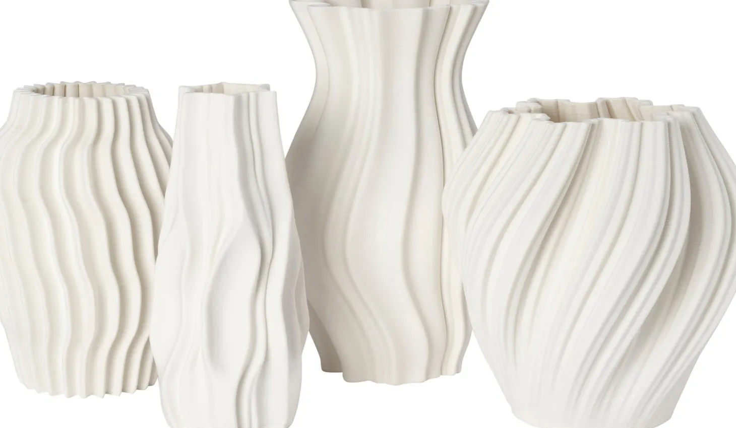 Intratuin vaas 3D wit D 14 H 29,3 cm