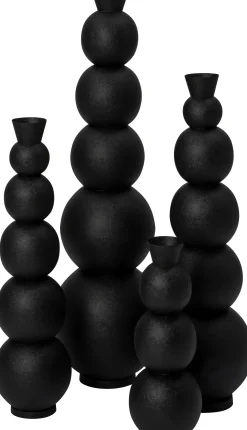 Intratuin vaas Jacky zwart D 17 H 50 cm