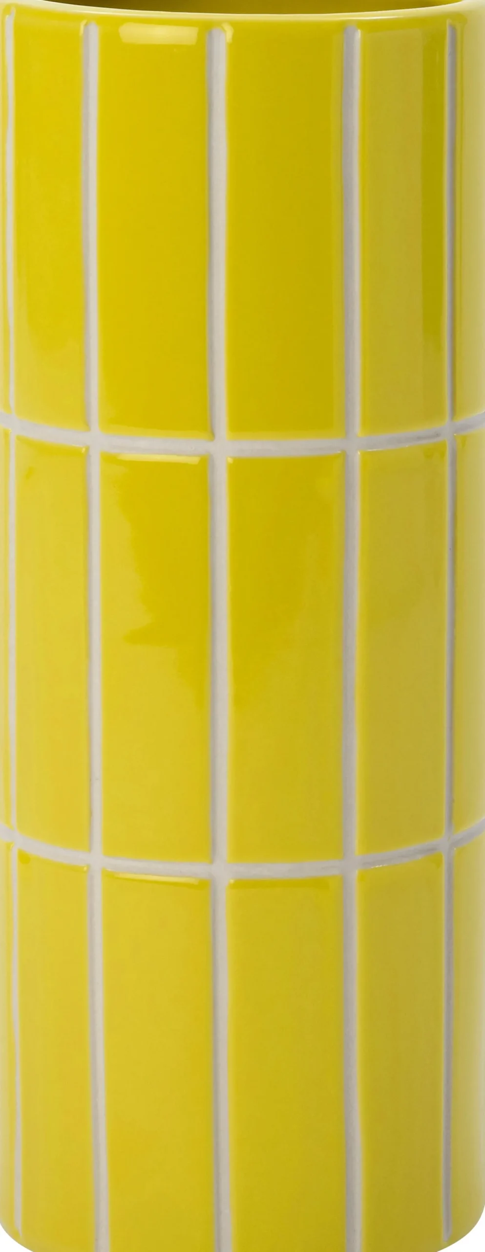 Intratuin vaas Menno geel D 10,5 H 23 cm