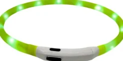 Intratuin verlichte hondenhalsband geel 35 - 65 cm