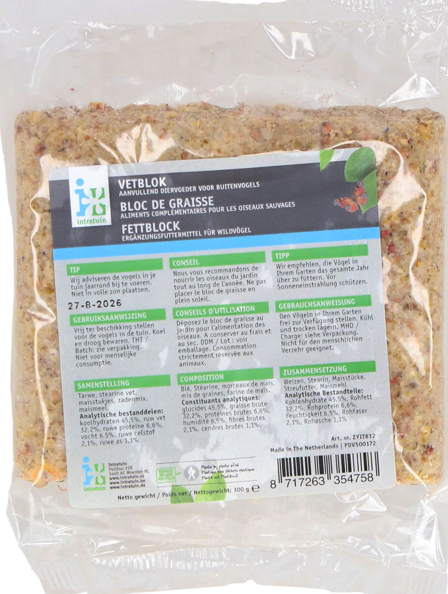Intratuin vetblok 10 x 3,5 x 10 cm