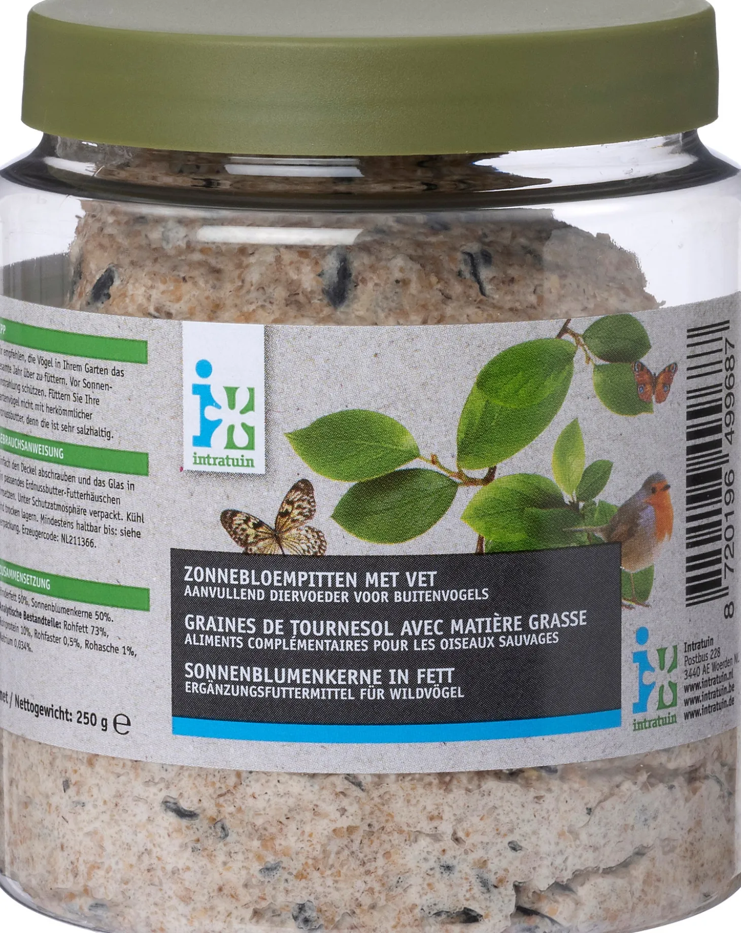 Intratuin vet met zonnebloempitten 240 g