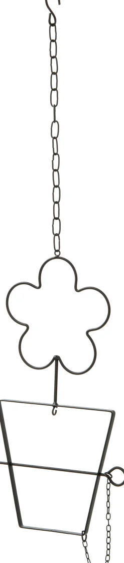 Intratuin voederhanger bloem zwart 18 x 0,5 x 31 cm
