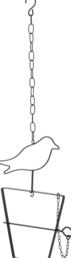 Intratuin voederhanger vogel zwart 18 x 0,5 x 37 cm